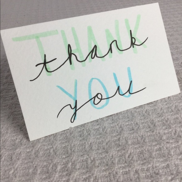 Single Handmade Watercolor ‘Thank You’ Card - Picture 2 of 7